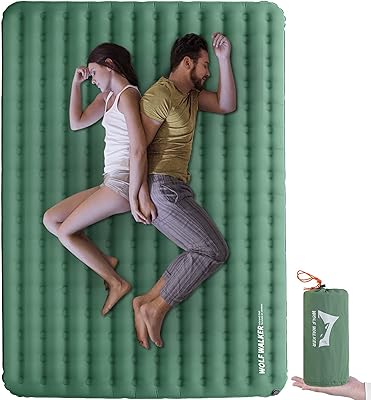 Coussin de couchage double de camping wolf walker pour 2 personnes matelas