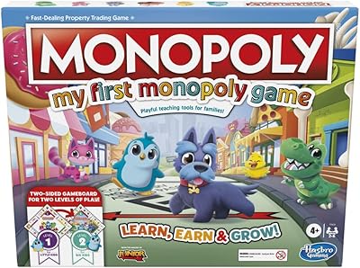 Mon premier jeu de monopoly, un jeu de société pour les enfants à