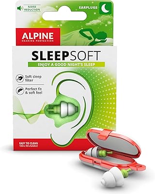 Bouchons d'oreilles alpine sleep soft filtre ultra doux pour dormeurs latéraux réduit le bruit