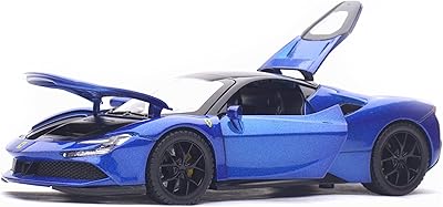 Modèle de voiture ferrari moulé sous pression pour enfants et adultes (bleu)