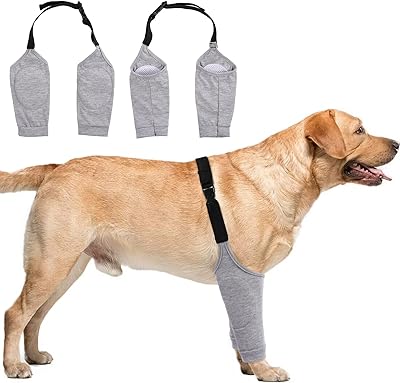Combinaison de récupération pour pattes avant pour chien manchons post-chirurgie pour chien