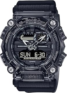 Montre analogique-numérique casio g-shock pour homme avec bracelet en caoutchouc noir ga-900ske-8adr