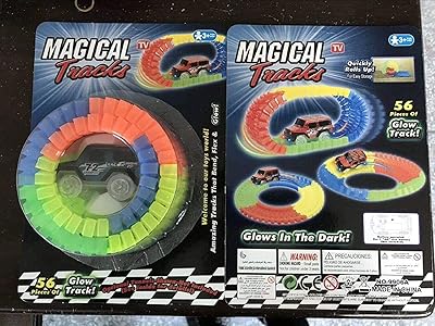 Power joy magic glow tracks, 56 pièces, multicolore, modèle : ch921