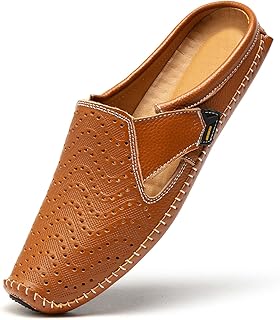 Pantoufles à enfiler pour hommes mocassins en cuir chaussures formelles décontractées