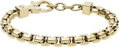 Bracelet chaîne en acier inoxydable armani exchange, parsemé de pierres précieuses