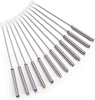 Delfino lot de 12 fourchettes à fondue en acier inoxydable 9,5 pouces