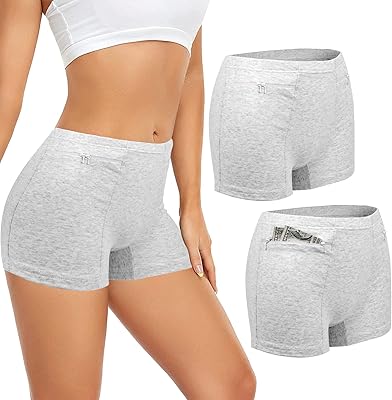 Sous-vêtements pour femmes inlinkshine avec poches secrètes cachées/poches secrètes (paquet de 2)