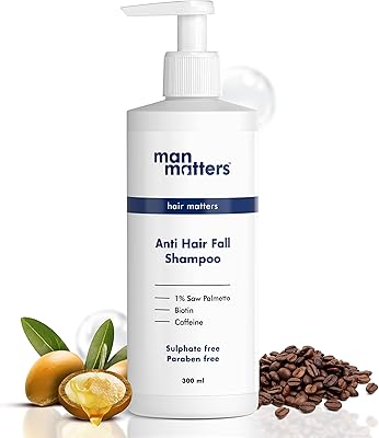 Shampooing anti-chute man matters pour hommes | réduit la chute des cheveux