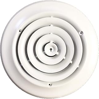 Diffuseur de plafond rond hpw de 8" à revêtement en poudre blanc