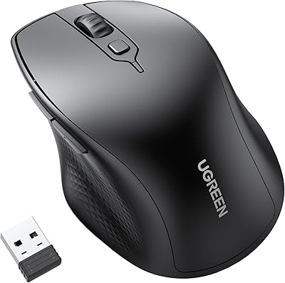 Souris ergonomique avancée ugreen confortable pour les grandes mains, souris bluetooth pour ordinateur