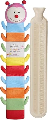 Bouillotte extra longue housse en peluche ultra douce capacité de 2 litres caoutchouc