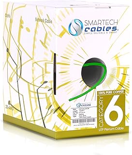 Câble ethernet cat6 plenum (cmp) de 1 000 pieds | cuivre massif certifié à 100 % | 550 mhz 23awg, utp | bande passante élevée et performances stables. Diaytar Sénégal : Parce que chaque FCFA compte