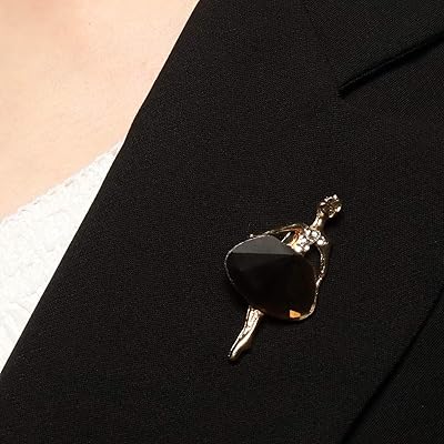 Broche de mode en strass, épingle de ballet pour filles, épingle de manteau