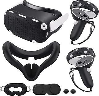 Couvre-visage en silicone quest 2 vr housse de protection poignée pour contrôleur
