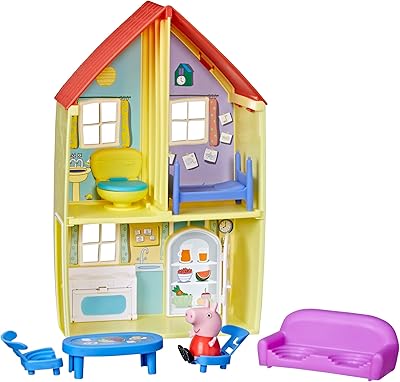 Coffret de jeu peppa pig peppa adventures family house, comprend une figurine peppa