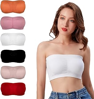 Soutien-gorge sans bretelles pour femme haut de soutien-gorge rembourré extensible