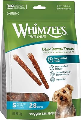 Gâteries naturelles sans céréales pour chiens wamzie's, hot-dogs végétaliens, 24 + 4 pièces