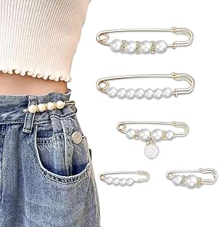 5 broches en perles pour femmes castwave pour l'artisanat doubles en or épingles