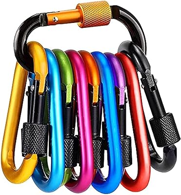 Mousqueton suspendu avec couvercle à vis, mousqueton avec porte-clés, mousqueton en forme