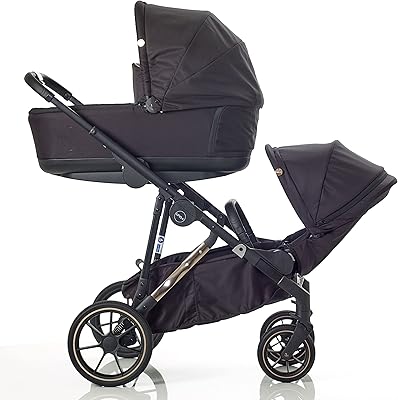 Poussette tandem et nacelle mee-go uno+ - dusty rose