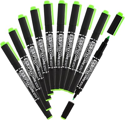 10 pièces b-wkcr1-g zebra optics care vert fluorescent