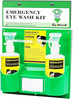 Kit de lavage oculaire d'urgence portable sigoldinol, station de lavage oculaire murale, 16