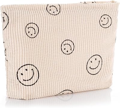 Trousse de maquillage aqua falcon trousse preppy toilette en velours côtelé avec motif