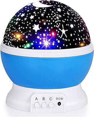 Lumière led pour chambre à coucher projecteur d'étoiles globe rotatif 360 de grés