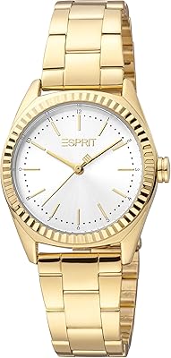 Montre à quartz analogique esprit pour femme avec cadran blanc couleur