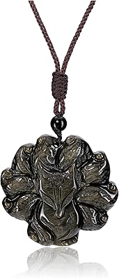 Pendentif en cristal de renard à neuf queues - symbole de sagesse, de prospérité, de pouvoir féminin, pendentif amulette porte-bonheur en cristal de guérison pour femmes et hommes. Un océan de bonnes affaires sur Diaytar Sénégal