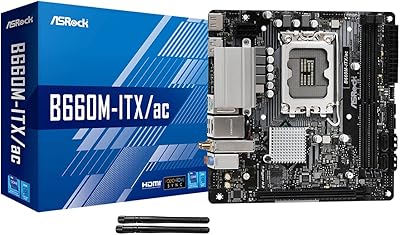 Carte mère asrock b660m-itx/ac compatible avec le processeur intel b660 série 12e génération