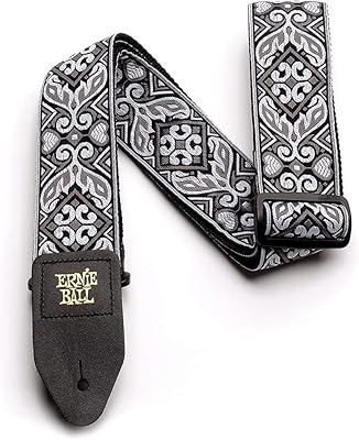 Sangle de guitare jacquard ernie paul, argent tribal (p04166)