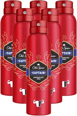 Déodorant en spray old spice captain pour homme, 6 x 150 ml