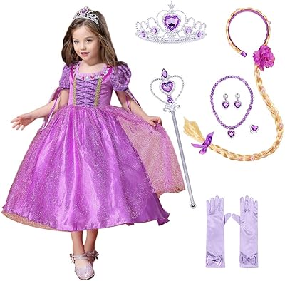 Robe princesse sobia pour bébés filles sunshine avec accessoires, robe raiponce pour filles