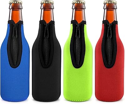 The white shop refroidisseur de bouteille de bière pliable en néoprène avec couvercle