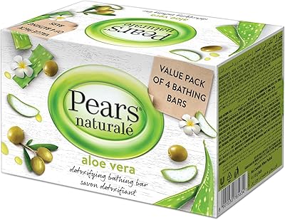 Savon en barre détoxifiant naturel à l'aloe vera poires 125 g, paquet
