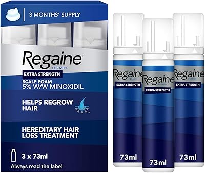 Mousse de repousse des cheveux regaine men 3 x 73 ml
