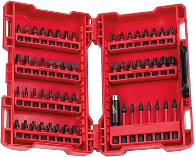 Jeu de forets/tournevis milwaukee shockwave 4932430907 - rouge (56 pièces)