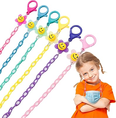 Cordon de masque pour enfants, 6 morceaux de cordon de lunettes, portable
