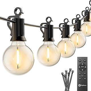 Brighton led g40 lampes d'extérieur pour patio 25 led incassables, lumière blanche chaude