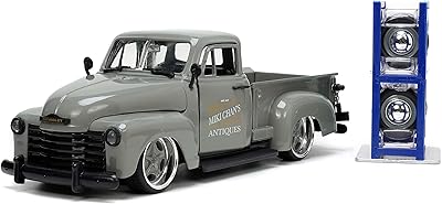 Mickey shanz antiques grey 1953 chevrolet pickup truck avec roues supplémentaires "just trucks"