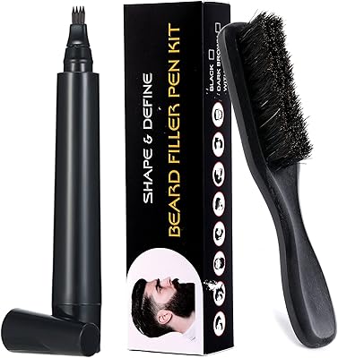 Ensemble stylo et brosse de remplissage de barbe pour hommes tano pour usage