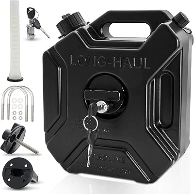 Réservoir de carburant portable de 1,3 gallon avec serrure et clé compatible