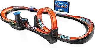 Coffret de démarrage hot wheels id smart track avec 3 voitures exclusives