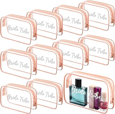 Amilove 10 pièces sacs à cosmétiques tribu de la mariée sacs de maquillage