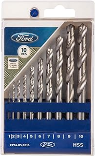 Jeu de 10 forets hss ford argent fpta-05-0016