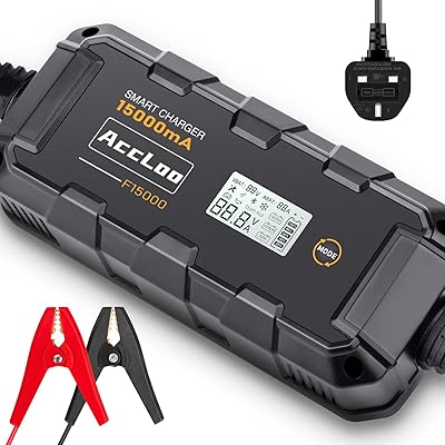 Chargeur de batterie de voiture aclo 15a 6v/12v/24v, chargeur de batterie de voiture
