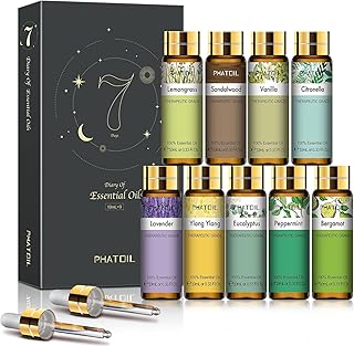 Coffret cadeau d'huiles essentielles vatoil 9 pièces, 10 ml/0,33 fl oz d'huiles essentielles