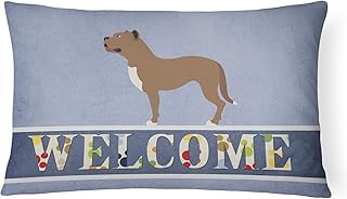 Caroline's treasures bb8339pw1216 coussin décoratif en toile perro de presa canario, 12h x