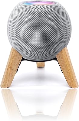 Support en bois véritable pour home pod mini trépied avec cadre
